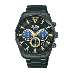 Jewellery: Alba Signa 100m Chronograph Black Tone Mens Watch – AT3J09X1