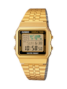 Casio Classic Digital World Map Watch - A500WGA-1D