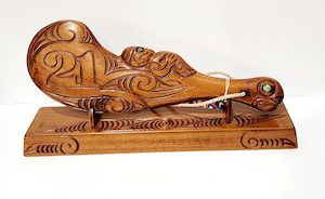 Hand Carved 21st Wahaika on Base