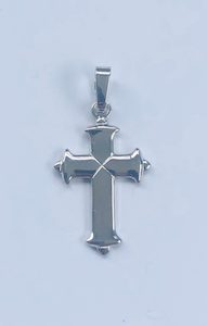 Sterling Silver Cross Pendant 32mm x 17mm - 013