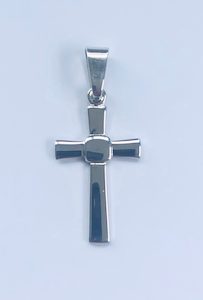 Sterling Silver Cross Pendant 38mm x 17mm - 012