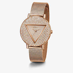 Guess Iconic Rose Gold Glitz Dial Rose Gold Tone Case & Rose Gold Tone Stain…