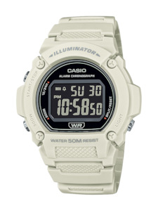 Casio Digital Earth Tone 50M WR Watch - W219HC-8B