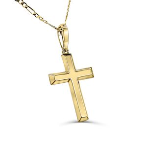 9ct Yellow Gold Cross Pendant 18mm Wide