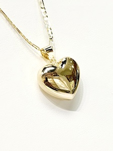 9ct Yellow Gold Polished Hollow Puff Heart 19mm Wide Pendant