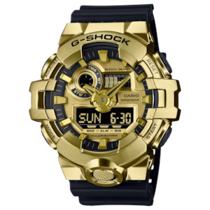 Casio G-Shock Duel Metal Covered 200M WR Duel Time Watch - GM700G-9A