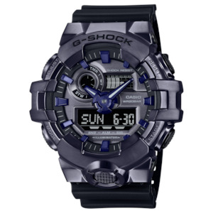 Casio G-Shock Duel Metal Covered 200M WR Duel Time Watch - GM700P-6A