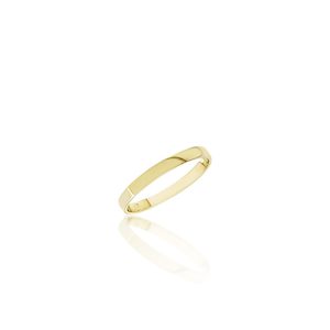 2.50mm Wide Half Round High Polished Plain Wedding Band 9ct Yellow Gold