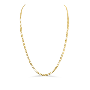 56cm 9ct Yellow Gold 80 gauge Solid Curb Link Chain