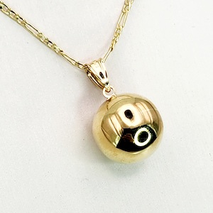 9ct Yellow Gold 14mm Full Ball Pendant