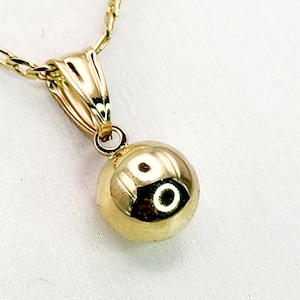 9ct Yellow Gold 8mm Full Ball Pendant