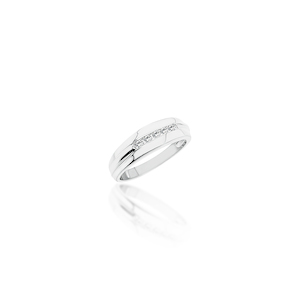 Sterling Silver Men's Cubic Zirconia Ring - D3749