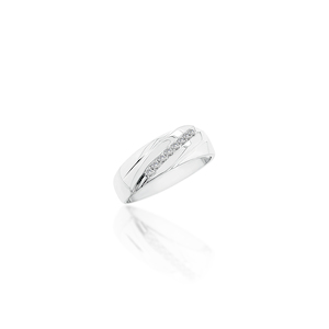 Sterling Silver Men's Cubic Zirconia Ring - D5493