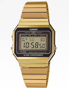 CASIO Digital Vintage WR, Gold Case & Band - A700WG-9ADF