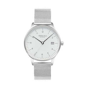 Jewellery: Obaku-denmark Silver/White Chia Lille - Steel Watch - V298LDCWMC