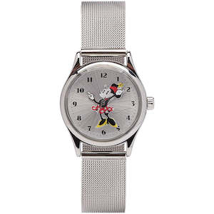 Disney Petite Minnie Silver Mesh Strap Watch TA56706