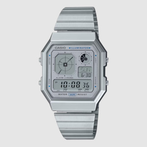 Casio Octagon Vintage Silver Watch - A130WE-7A