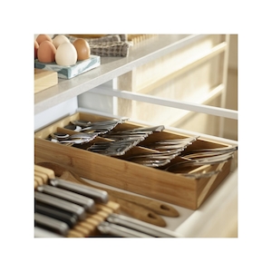 Plastic container, household: Joseph Joseph Drawerstore Bamboo Cutlery Organiser