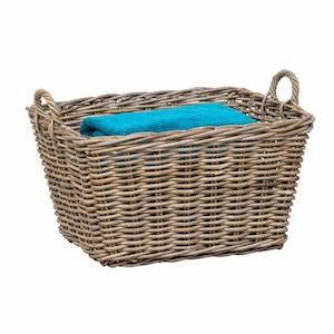 Laundry Basket Rattan Rectangle