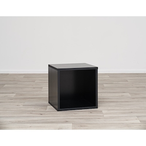 Cube 30cm Wooden Black