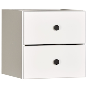 CUBX 2 Drawer Box White