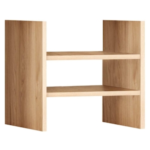 Plastic container, household: CUBX 2 Shelf Box Oak