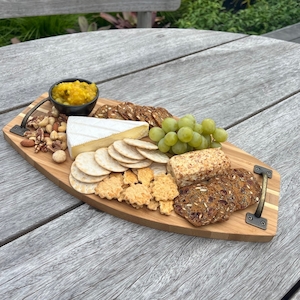 Plastic container, household: Bamboo Tapas Board With Handles