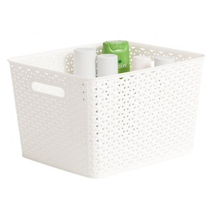 Plastic container, household: Rattan Style Basket Large