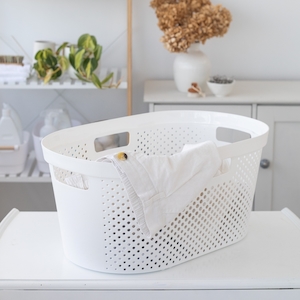 Laundry Basket 38L White