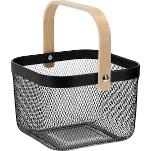 Mesh Square Basket With Handle