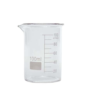 Plastic container, household: Glass Beaker 100ml