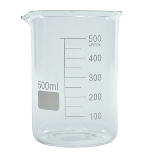 Plastic container, household: Glass Beaker 500ml