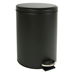 Black Pedal Bin 12L