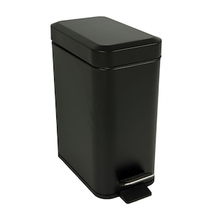 Black Rectangular Pedal Bin 5L