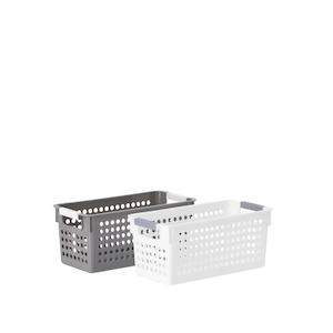 Pantry Basket Narrow High Grey