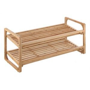 Shoe Rack 2 Tier Bamboo