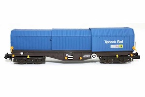 Toy: Dapol 2F-039-009 Telescopic Hood Wagon Tiphook Blue No. 33 70 0899 046-3 N Gauge