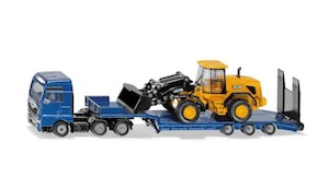 Siku 1790 Man Truck with Low Loader & JCB Wheel Loader 1/87 Scale