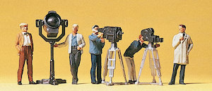 Toy: Preiser 10062 Film & TV Crew – Light & Cameras Figure Set HO Scale