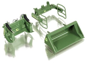 Wiking 077383 Bressel & Lade Front Loader Attachments Green 1/32 scale