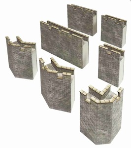 Metcalfe PN193 Curtain Walls N Scale Kit