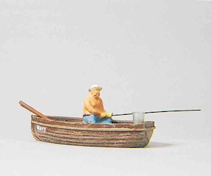 Preiser 28052 Angler in the Boat HO Gauge Figures