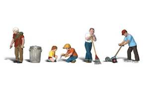 Woodland Scenics A2204 Lawn Workers N Gauge Figures