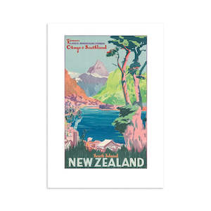 South Island NZ Tourist Print