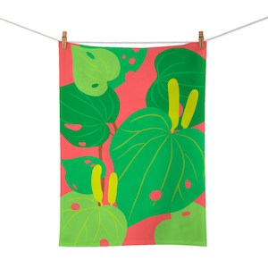 Bright Botanical Kawakawa Tea Towel