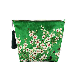 Manuka Flower Velvet Cosmetic Bag