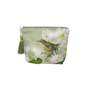 Birds & Botanicals Rifleman Velvet Cosmetic Bag