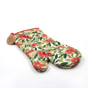 Pohutukawa Print Oven Mitt