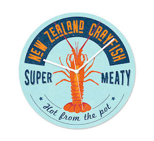 NZ Seafood Crayfish Frameless Clock