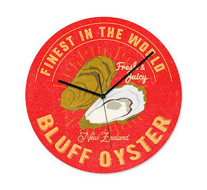 Nz Seafood Range: NZ Seafood Oysters Frameless Clock